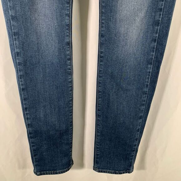 PAIGE Jeans Women's 25 Medium Wash Blue Denim Skyline Skinny Low Rise Cotton Bl - Picture 3 of 10